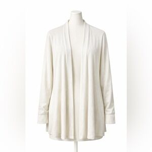 Eileen Fisher Cream Knit Cardigan XL organic linen cotton